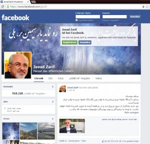 Javad Zarif auf Facebook