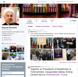Präsident Rouhani auf Twitter