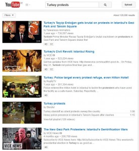 YouTube Videos zu Protesten in der Türkei