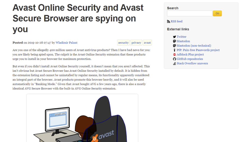 Avast Online Security and Avast Secure Browser are spying on you